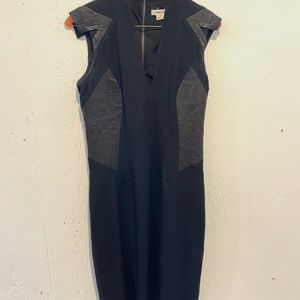Helmut Lang blistered leather panel dress size 4